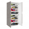 White shoe cabinet wardrobe with 4 doors 8 compartments Ping Dress Concrete Discounts