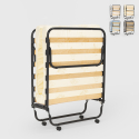Folding single bed with wheels and included mattress and slats 80x180cm Apollo Offers