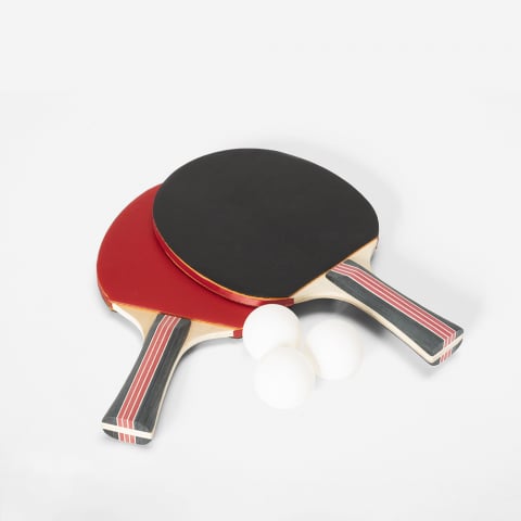 Set of 2 ping pong rackets and 3 balls Corkscrew Promotion