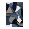Modern design geometric white and blue pop-art rug for living room Milano BLU015 On Sale