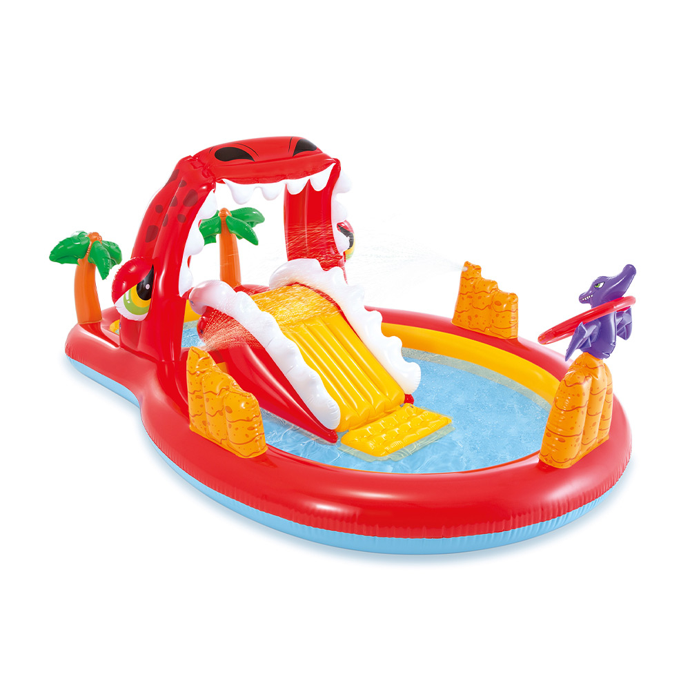 Intex 57160 Happy Dino Play Center Pool For Kids With Toys
