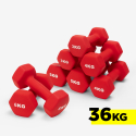 Set of 4 pairs of dumbbells 3-4-5-6 kg for fitness and gym Megara Full On Sale