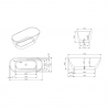 Freestanding Bathtub Oval independent island Design Kalimnos Choice Of