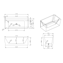 Icaria Modern Design Rectangular Freestanding Bathtub Catalog