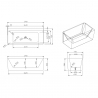 Icaria Modern Design Rectangular Freestanding Bathtub Catalog