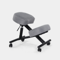 Swedish ergonomic orthopaedic stool chair Balancesteel Lux fabric Model