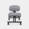 Swedish ergonomic orthopaedic stool chair Balancesteel Lux fabric 
