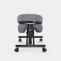 Swedish ergonomic orthopaedic stool chair Balancesteel Lux fabric 