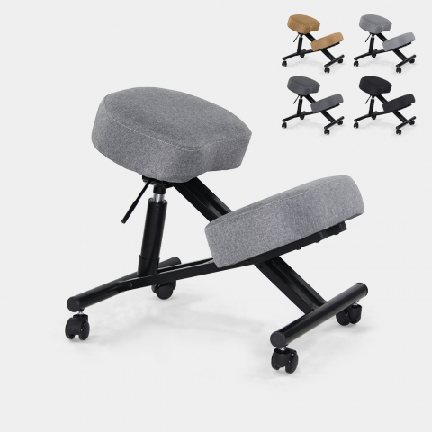 Swedish ergonomic orthopaedic stool chair Balancesteel Lux fabric Promotion