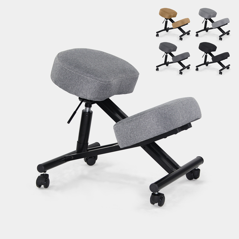Swedish ergonomic orthopaedic stool chair Balancesteel Lux fabric
