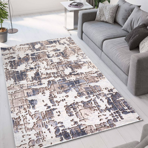 Modern design low pile brown rug for living room Double MAR005 Promotion