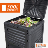 Outdoor plastic composter for garden 300 litres Humus On Sale