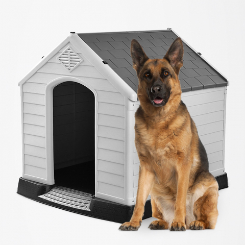 Kennel house for large dogs in plastic garden Rock Promotion