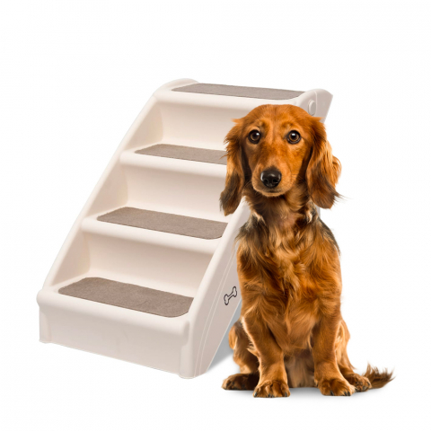 Folding plastic stairs with 4 steps for pets Diva Promotion