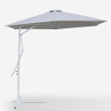 Umbrella 3 meters off-center arm white hexagonal steel anti UV Dorico Bulk Discounts