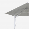 Umbrella 3 meters off-center arm white hexagonal steel anti UV Dorico Catalog