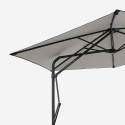 Hexagonal side arm black umbrella in steel 3 metres Dorico Noir Catalog