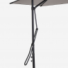 Hexagonal side arm black umbrella in steel 3 metres Dorico Noir Choice Of