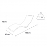 Ergonomic chaise longue sunbed for spa and garden Arkema Design Serendipity S010 