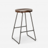 Industrial design stool in metal wood for bars kitchens restaurants Carbon Choice Of