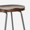 Industrial design stool in metal wood for bars kitchens restaurants Carbon Characteristics