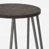 Industrial design wood and metal stool for bars restaurants kitchens Carbon Top Characteristics