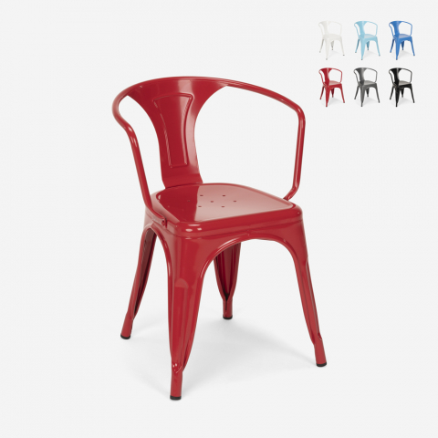 industrial chairs with steel armrests for kitchen and bar steel arm Promotion