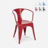 Lix industrial chairs with steel armrests for kitchen and bar steel arm Promotion