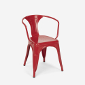Lix industrial chairs with steel armrests for kitchen and bar steel arm Cost
