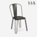 Lix style industrial design steel bar and kitchen chairs ferrum one Promotion