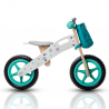 Wooden balance bike for children with basket Balance Ride Offers