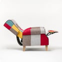 Modern design reclining patchwork bergère armchair Throne Light Offers