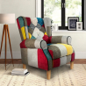 Modern design reclining patchwork bergère armchair Throne Light On Sale