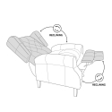 Modern design reclining patchwork bergère armchair Throne Light Sale