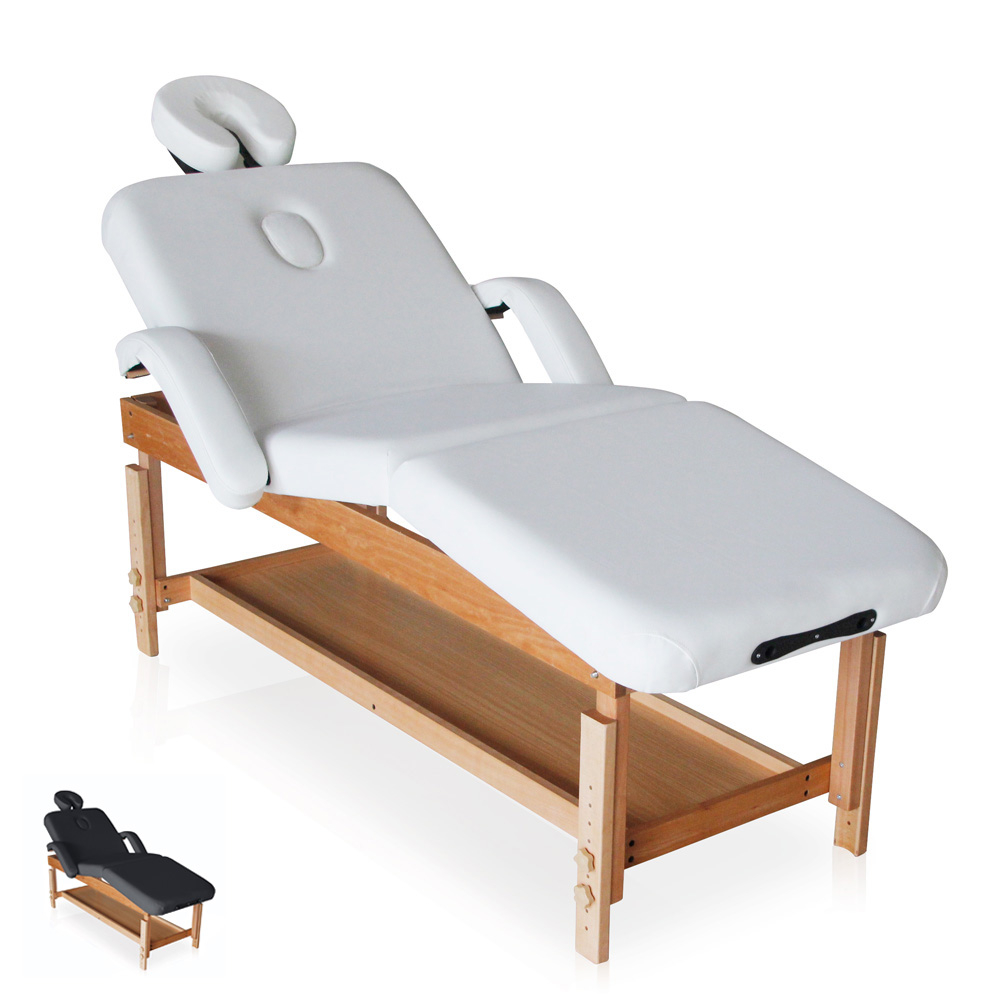 Massage-Pro 225 cm Multi-Position Fixed Wooden Massage Table
