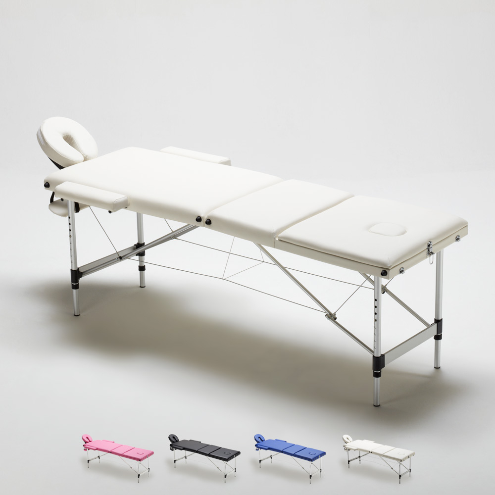 Thai 3-Section Portable & Folding Aluminium Massage Table 210 cm