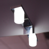 Bathroom cabinet suspended base 2 drawers mirror LED lamp ceramic sink Storsjon Gris Catalog