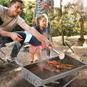 Folding barbecue charcoal grill portable BBQ steel garden camping Poplar Offers