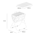 Portable folding case barbecue charcoal grill Beech Model