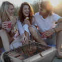 Portable folding case barbecue charcoal grill Jujube Offers