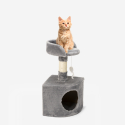 Tree scratching post for cats 60 cm, with angular cave, sisal-covered post and toy mouse Korat Catalog