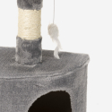 Tree scratching post for cats 60 cm, with angular cave, sisal-covered post and toy mouse Korat Choice Of