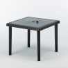 12 Square poly rattan bar tables 90x90 Grand Soleil Boheme Measures