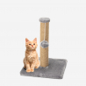 Cylindrical scratching post for cats 40 cm in plush and jute with ball LaPerm Discounts