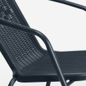 Round Table Set with 2 Steel Chairs, Modern Design for Garden or Bistro Offers