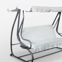 Outdoor 3-seater steel reclining garden swing with sunroof Iacto Offers