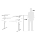Height adjustable electric design desk for office and studio Standwalk 120x60 