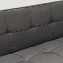 Sofa Bed 2 Seats in Fabric Modern Design Gemma Discounts