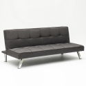 Sofa Bed 2 Seats in Fabric Modern Design Gemma On Sale