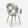 Nordic patchwork design armchair living room kitchen studio Finch 
